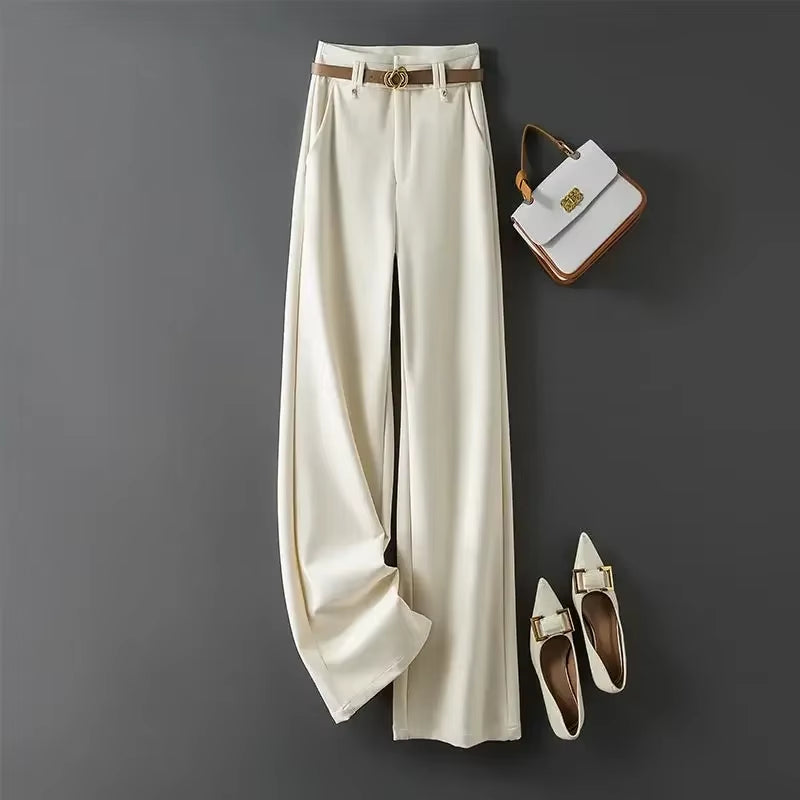 Women’s Baggy Fluid Straight-Leg Pants | Chic & Elegant 90s-Inspired Casual Trousers