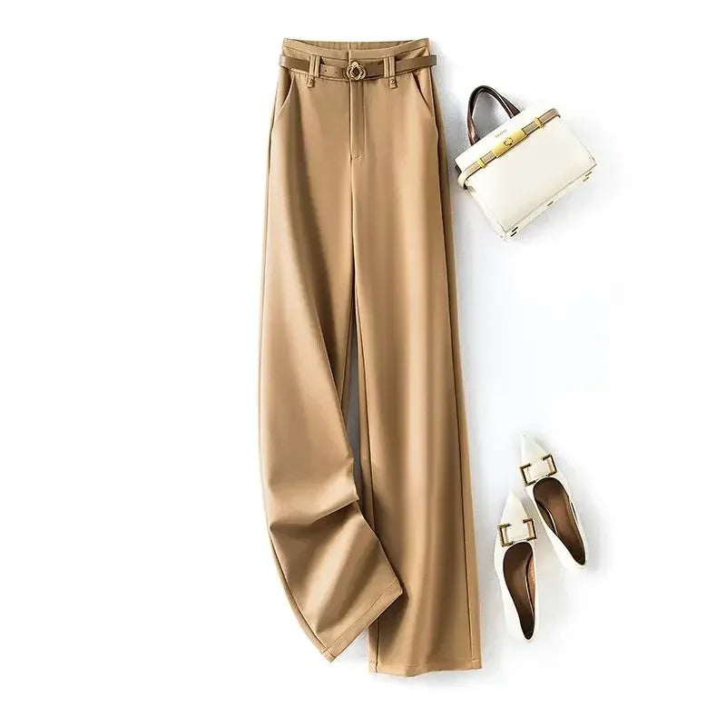 Women’s Baggy Fluid Straight-Leg Pants | Chic & Elegant 90s-Inspired Casual Trousers