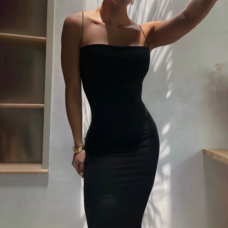 Summer Black Sexy Backless Bodycon Dress | Women’s Streetwear & Partywear