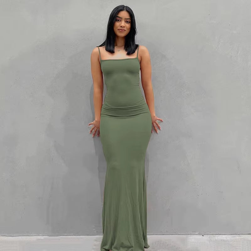 Sexy Backless Maxi Dress for Women | Autumn Slim Fit Party Bodycon Dress